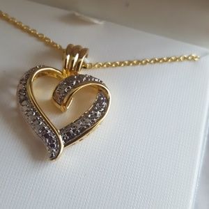 Plated Brass Heart Necklace